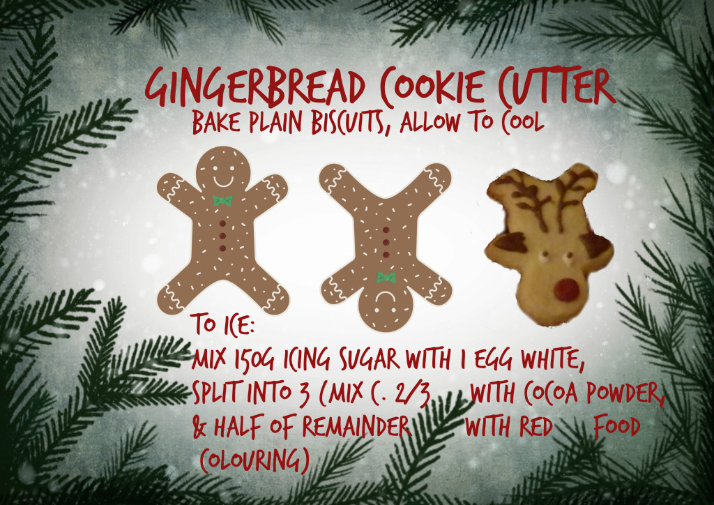 how to - gingerbread man cookie cutter with reindeer